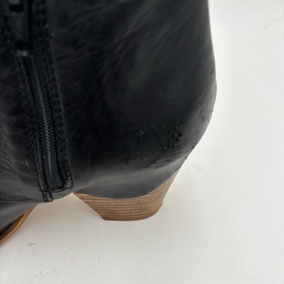 Clarks Black Leather Ankle Booties - Picture 5 of 10